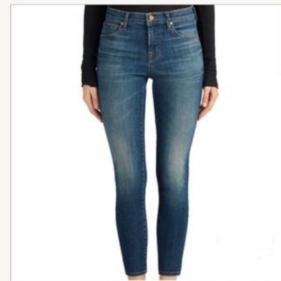 J Brand Skylight Medium Wash Stretch Skinny Capri Jeans 25 - Picture 1 of 8